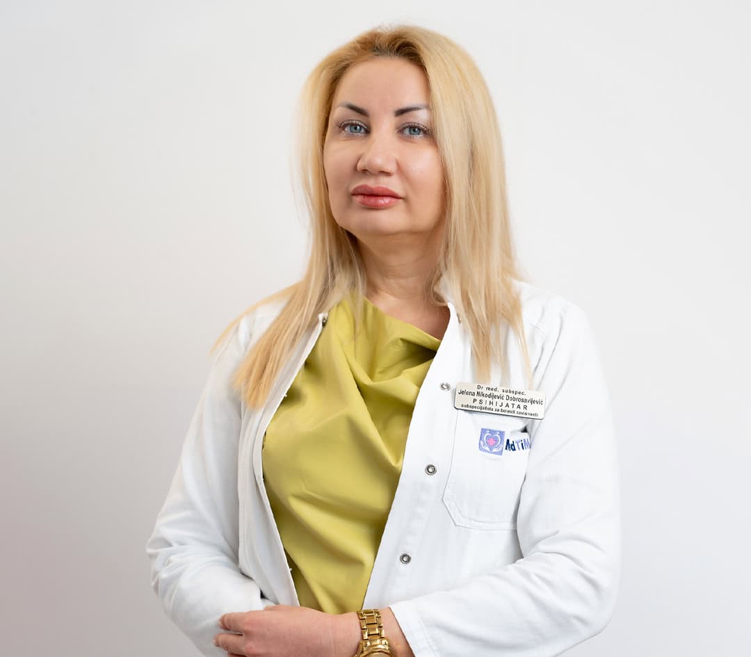 Dr. Jelena Nikodijeviq – psikiatre me subspecializim në trajtimin e varësive